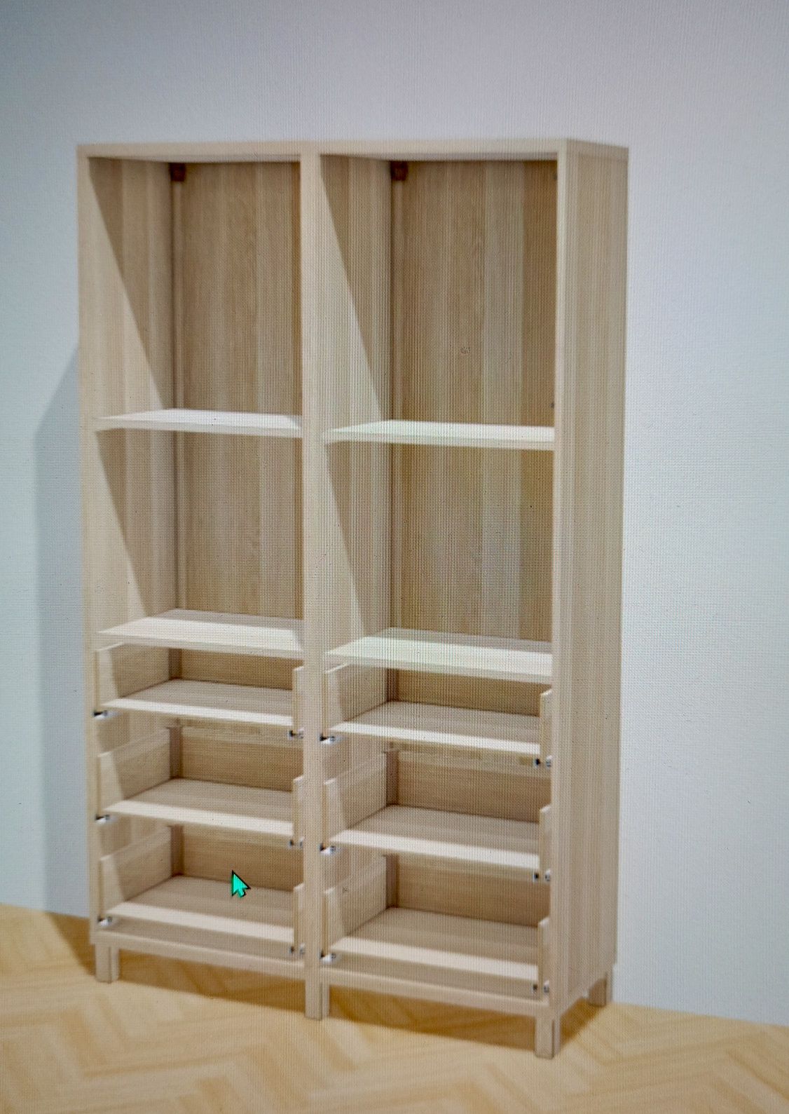 Regał ikea besta z 6 lub 4 szufladami i przedszkolnymi drzwiczkami