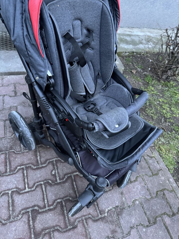 Wozek dzieciecy spacerowka gondola 2w1 camarelo baleo duze kola