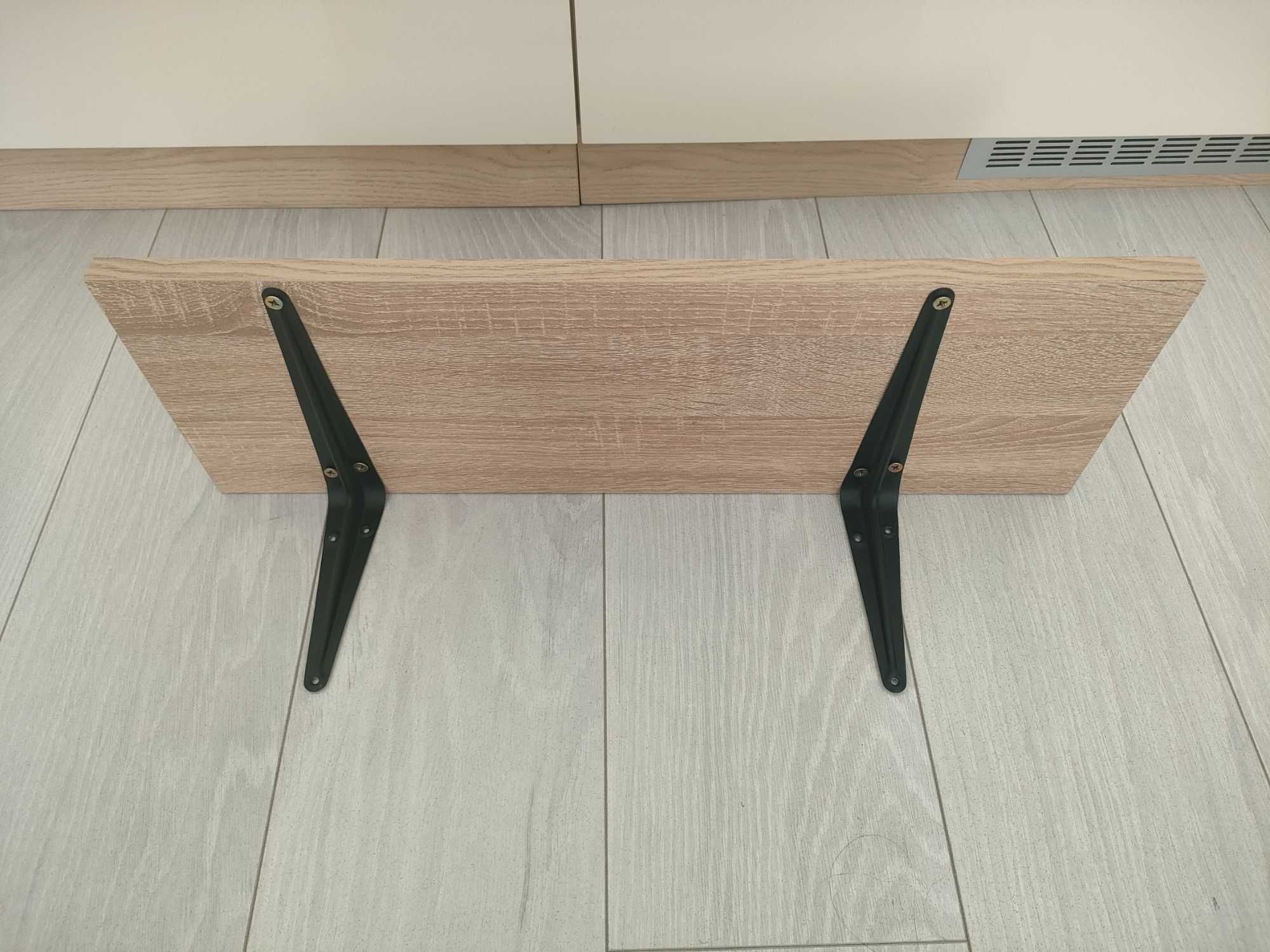 Półka ścienna meblowa 60x20x1.8cm ze wspornikami
