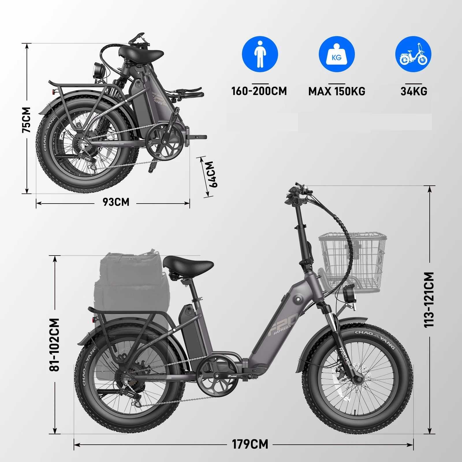 NOWOŚĆ FAFREES FF20 Polar składany fat ebike 500W 20.8Ah 48V 160KM