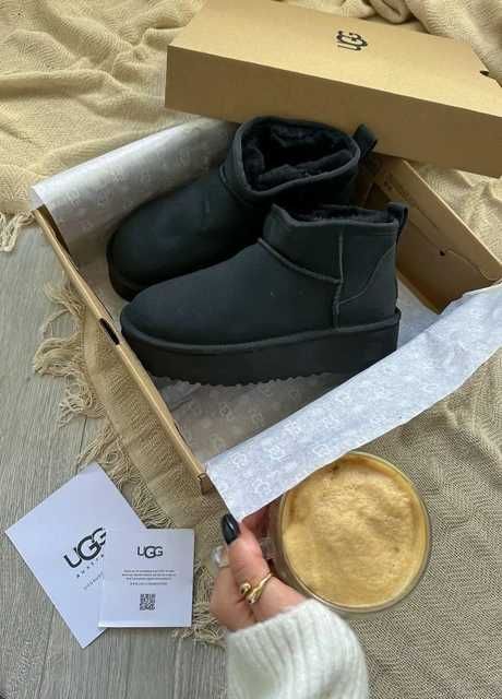 Купити Оригінальні Уггі UGG Classic Ultra Mini Platform Black 36-40