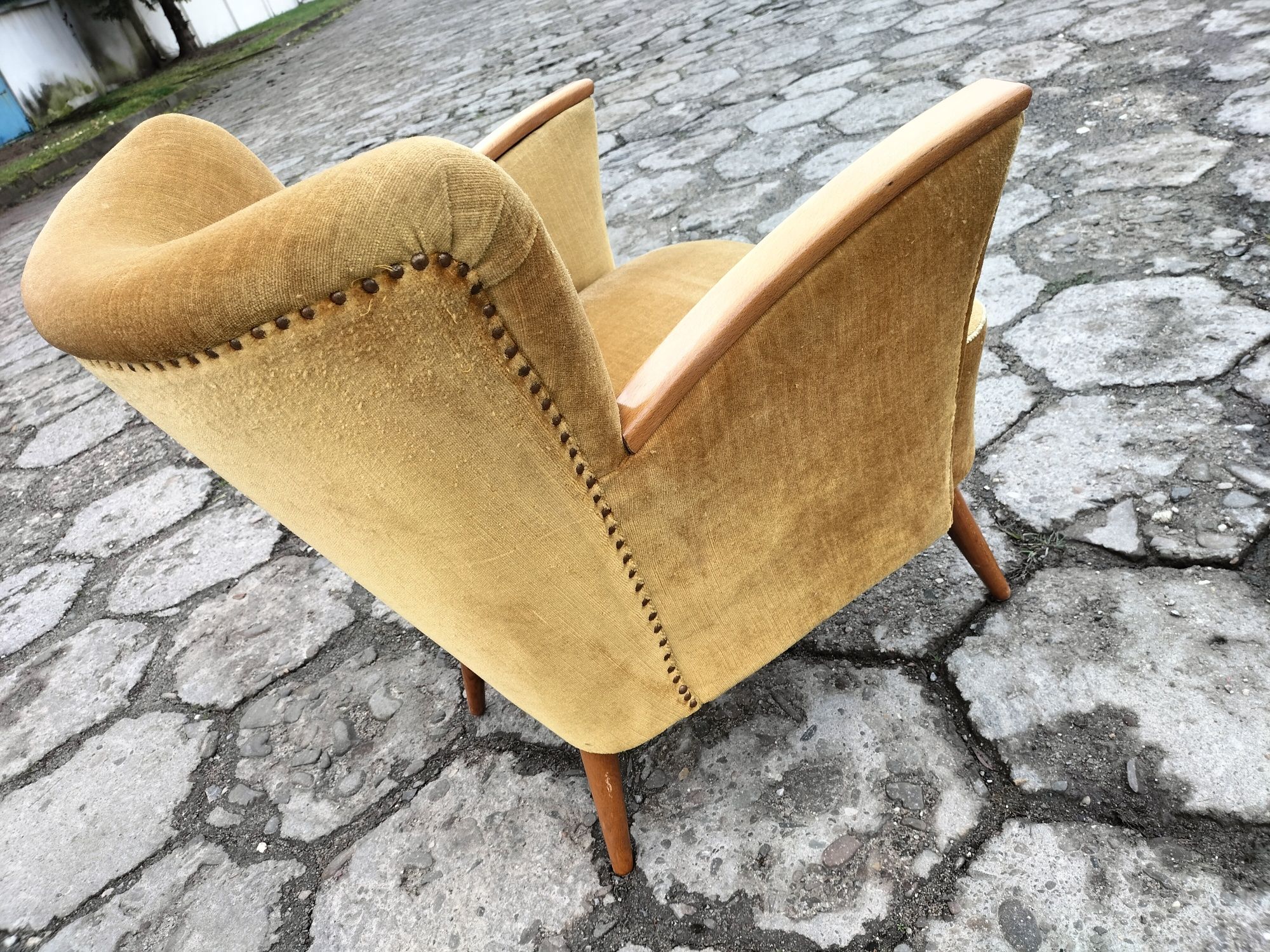 Fotel klubowy z podłokietnikami. Niemcy lata 60