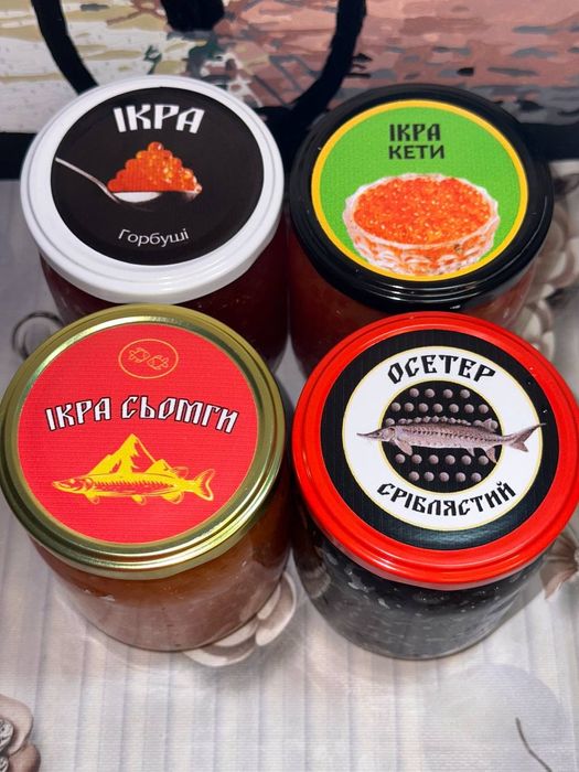 Ікра Червона Горбуші Форель Кета Лососева Нерка Сьомги