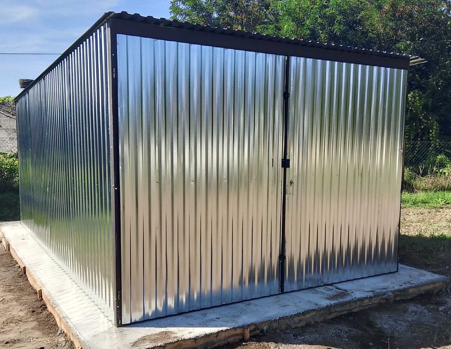 Garaż blaszany 3x5 Ocynk