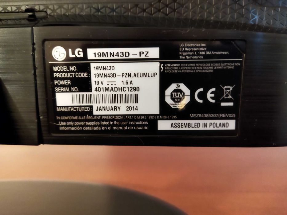 Televisor / Monitor LG de 19 polegadas