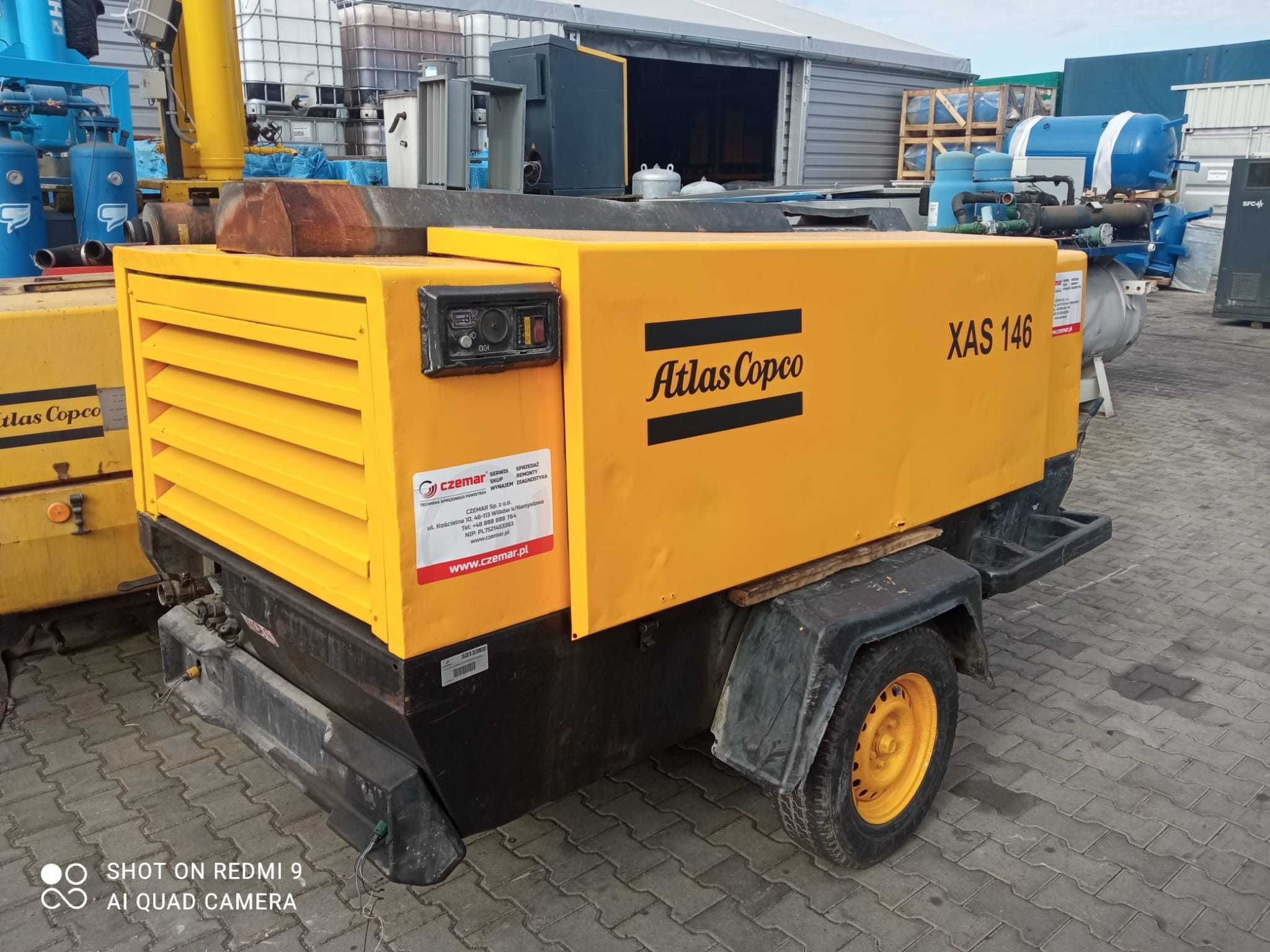 Sprężarka śrubowa ,kompresor,spalinowa Atlas Copco XAS146,60KW,S013383