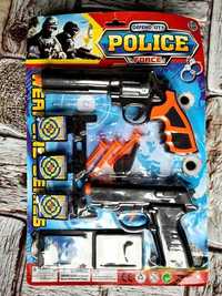 Zestaw pistolety strzałki policja plastikowy _ nowy