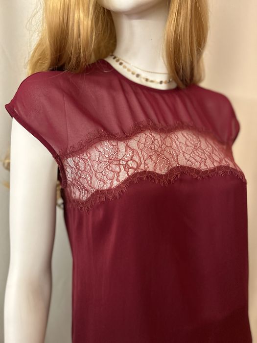 Guess burgundowa bluzka seksowna