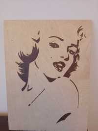 Pirografia - Obraz Marilyn Monroe