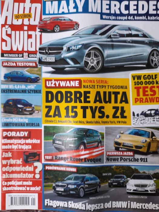 AŚ Porsche 911, BMW M5, DS3 Racing, Peugeot RCZ, Mini Clubman, Yaris