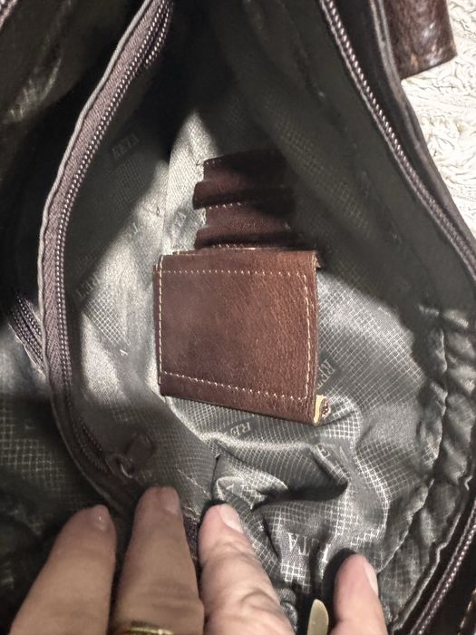 Brązowa torebka Reta skórzana vintage damska do ręki