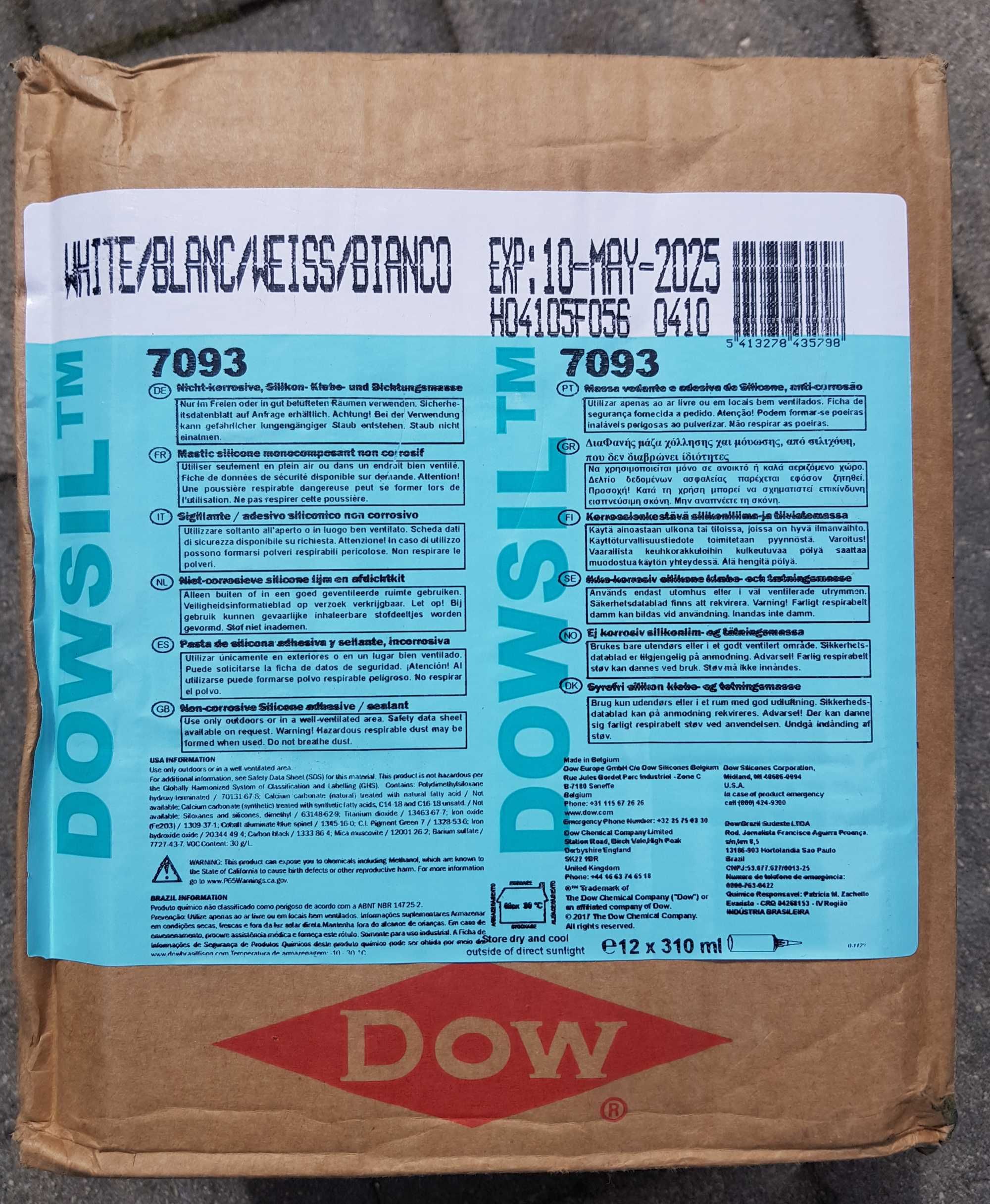Dowsil 7093 - 310ml Biały klej silikonowy