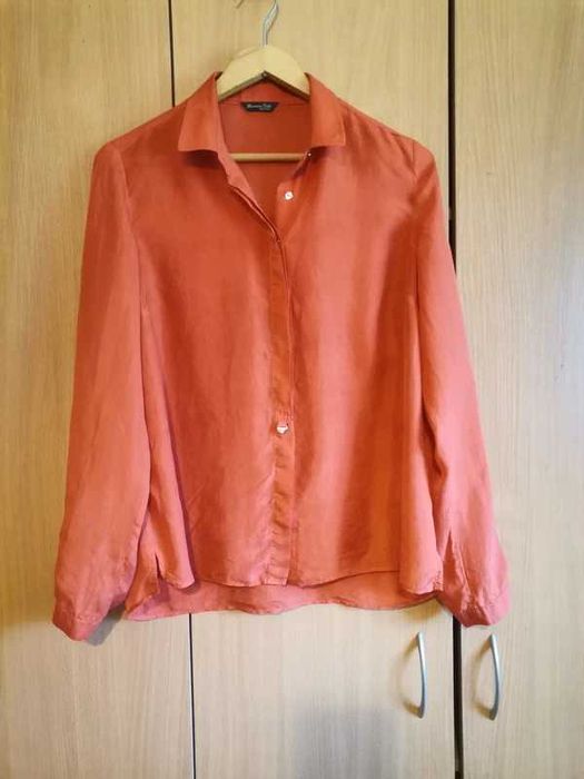 Damska koszula jedwab morwowy 100% Massimo Dutti, unikat