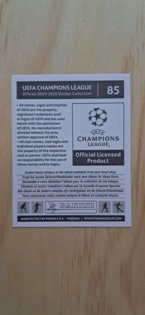 Cromo futebol de Michael Owen da Panini