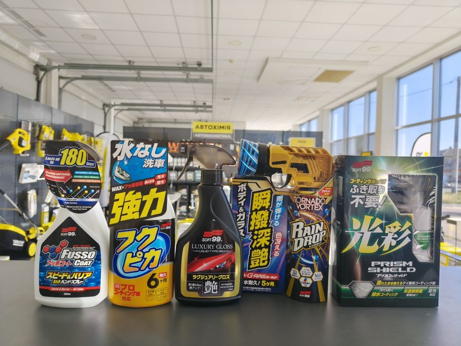 Очиститель Soft99, обезжириватель кузова, полимерный воск Софт99