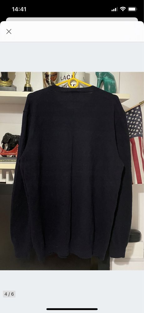 Zara cieply wełniany wełna zimowy sweter czarny okrągły rozmiar XXL
