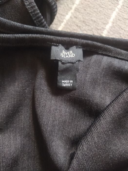 Bluzka czarna oversize z 3/4 rękawem typu prążek jak nowa
