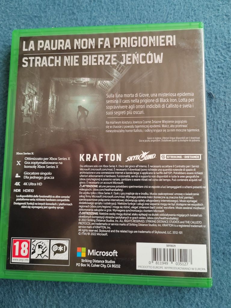 The Callisto protocol xbox one s x series Polska wersja