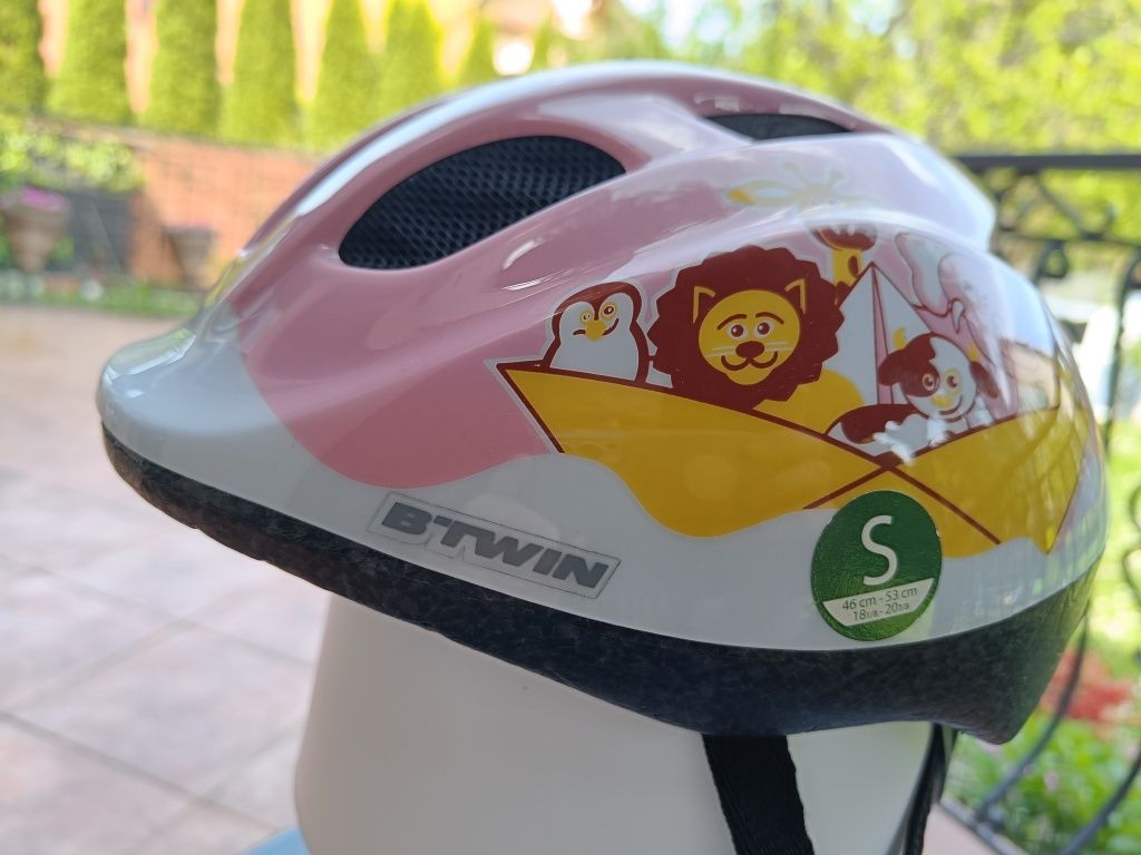 Kask dziecięcy BTWIN - zwierzątka - różowy