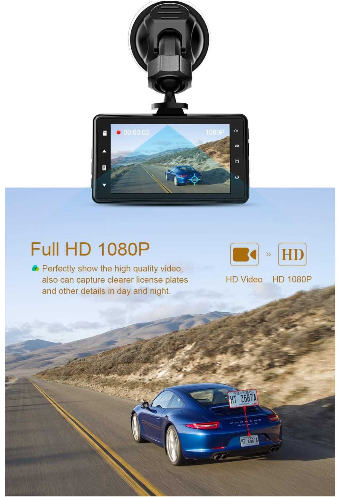 Kamera samochodowa DASHCAM CHORTAU 1080P Full HD