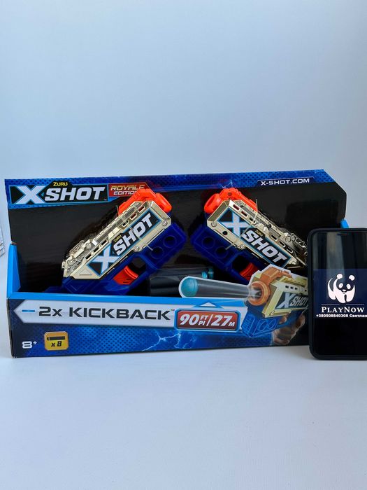 Бластер Zuru X-Shot Exsel Double Golden / Детский пистолет *
