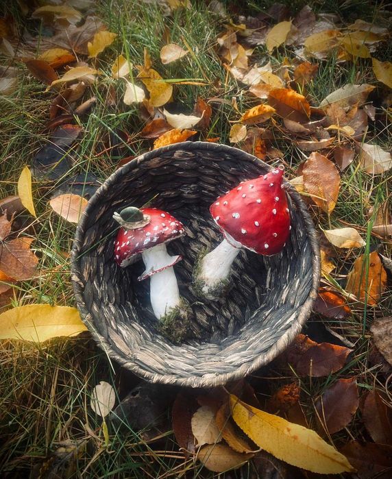 Grzybki muchomorki - zawieszki Boże Narodzenie, święta