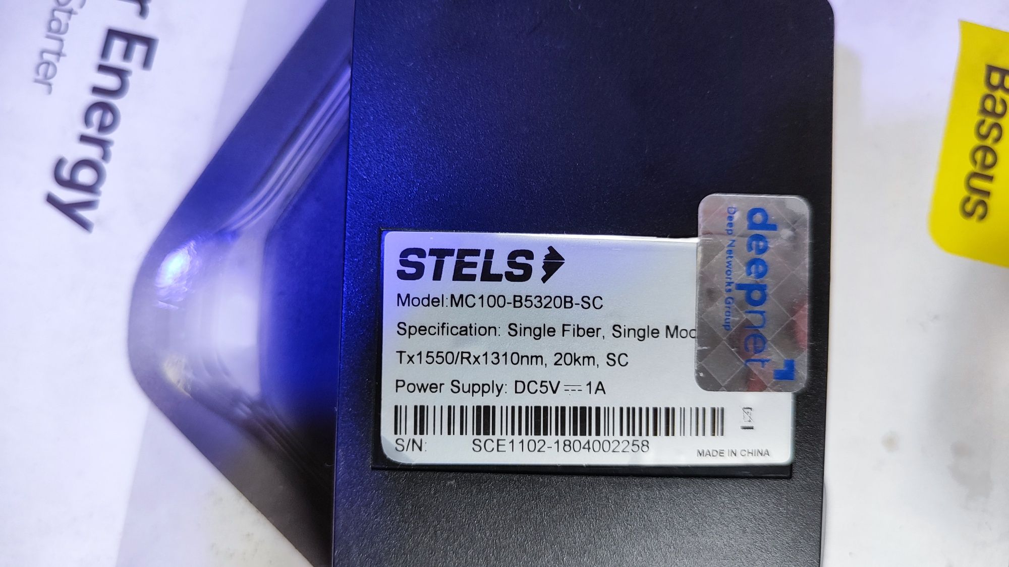 Медіаконвертери 2 шт. STELS-МС100-В5320В-SC та  Step4Net 10/100Base-TX