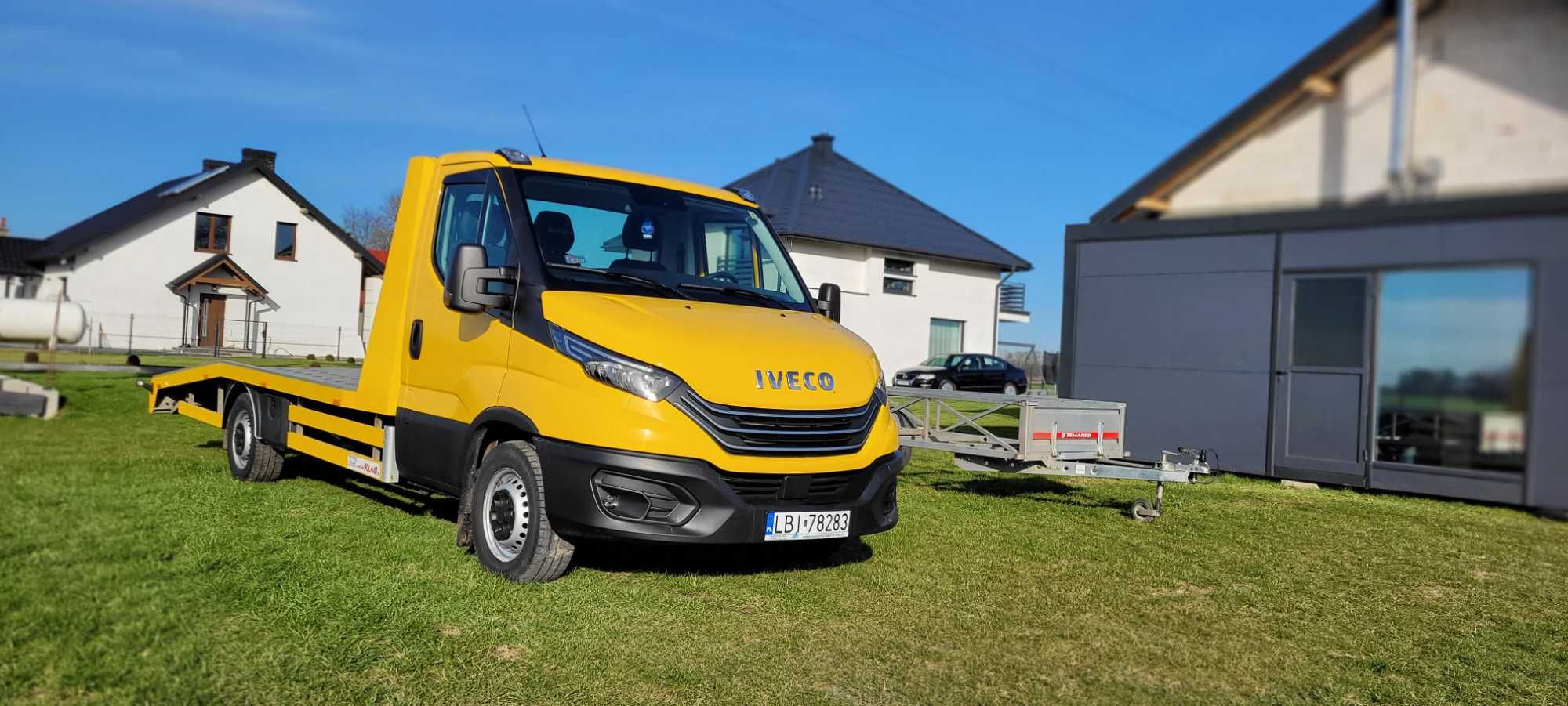 Wynajem Autolaweta Iveco Daily AC ASS Zahajki Pomoc drogowa