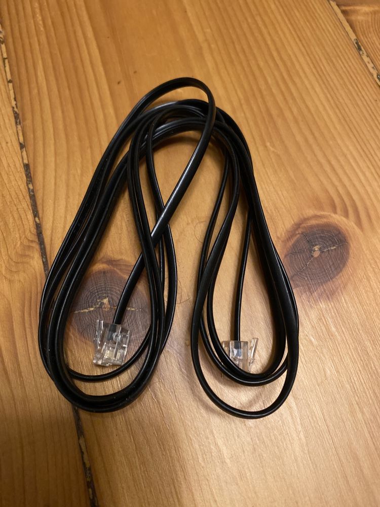 Kabel RJ11 telefoniczny (2 sztuki: 1,15 i 2,05 metra)