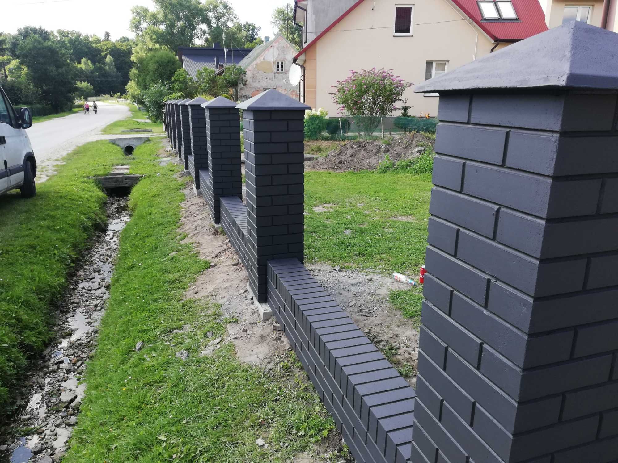 SLUPEK OGRODZENIOWY PODMUROWKA Betonowa ala klinkier imitacja klinkier