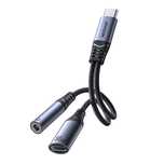 Adapter DAC 2w1 Joyroom SY-C02 USB-C do USB-C / mini jack 3.5 mm - cza