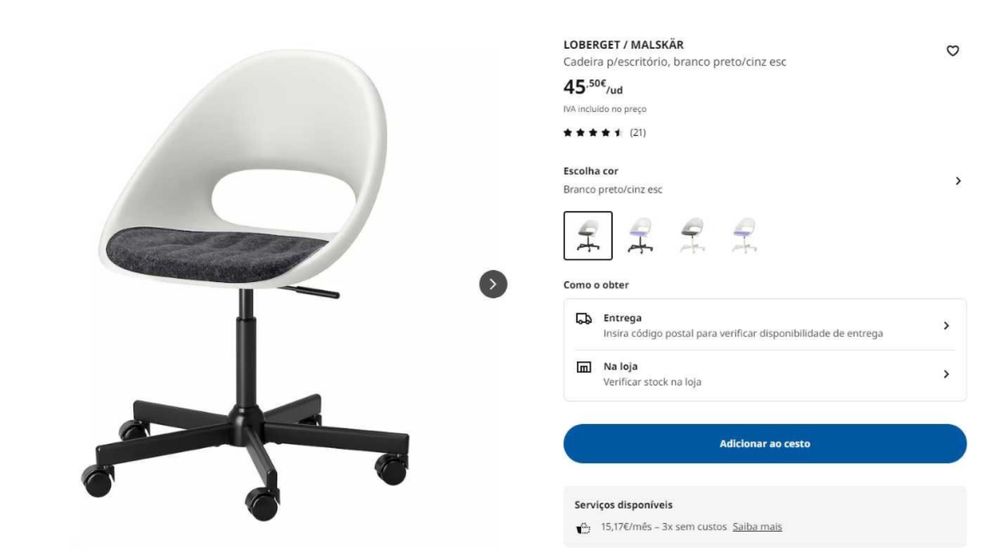 Cadeira Ikea de escritorio