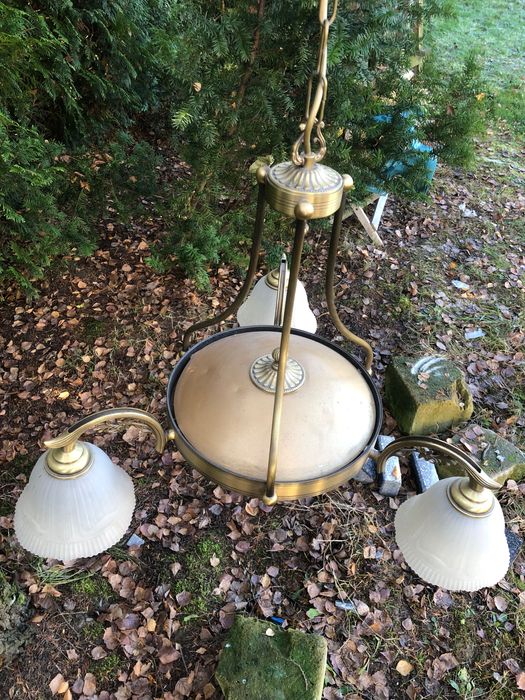 Żyrandol w stylu Ludwika XVI , mosiądz , szkło