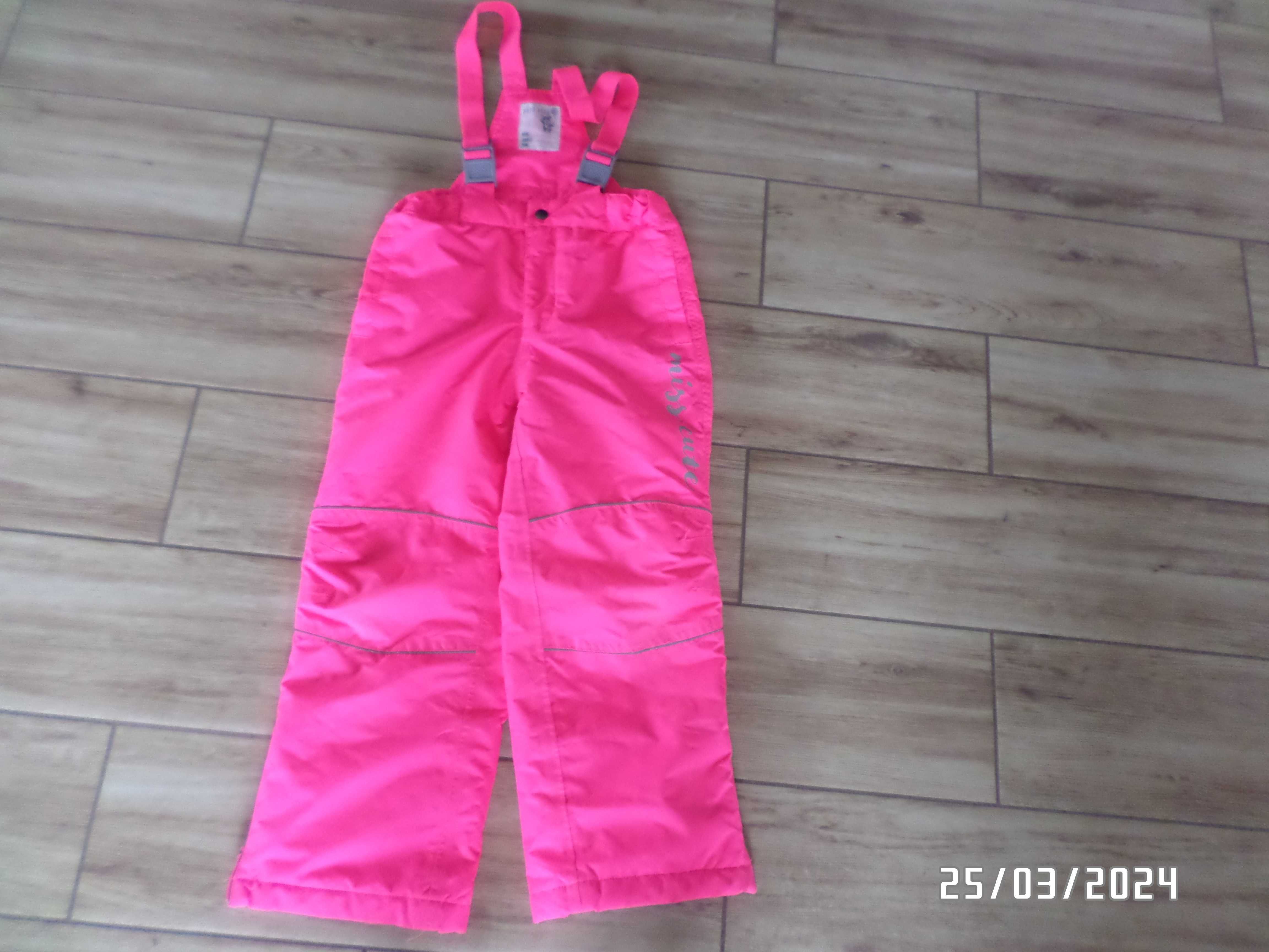 spodnie narciarskie dla dziewczynki-128cm