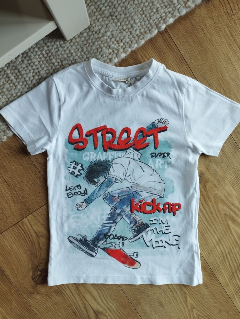 122cm t-shirt chłopięcy, koszulka OVS, bluzka krótki rękaw