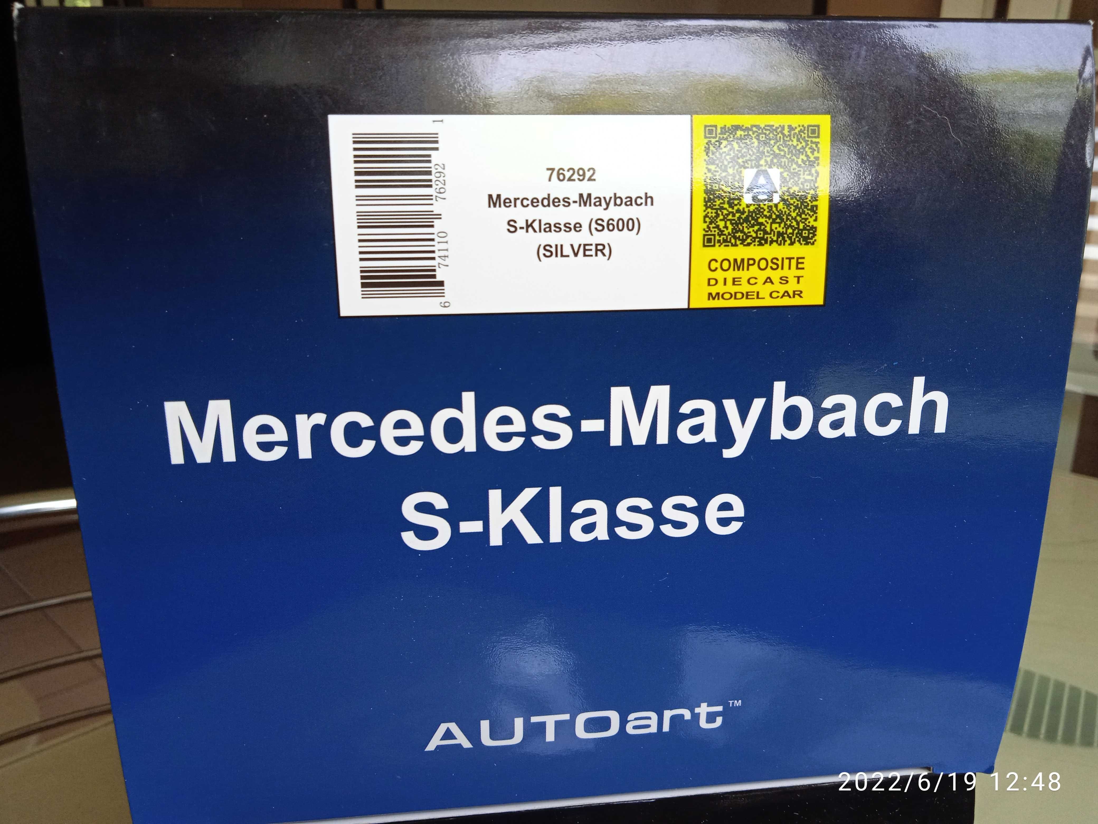 модель 1.18 Mercedes Maybach S-Klasse  AUTOart