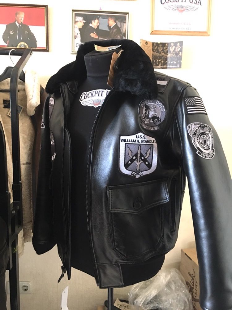 Премиум куртка летная Cockpit Stealth Top Gun G-1