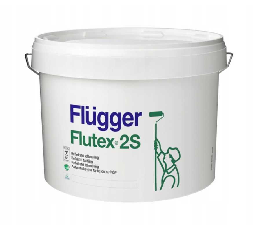 Фарба Flugger Flutex 2S vit. для стелі 12л Колір NCS S1000-N