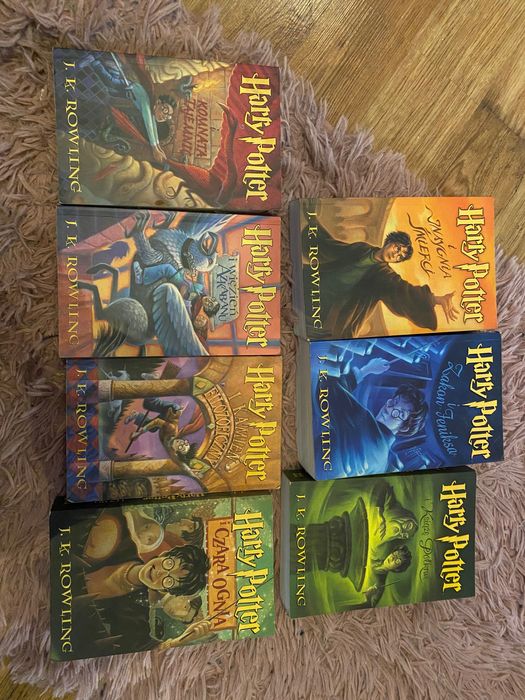 Kolekcja książek Harry Potter, stare wydania, tomy 1-7, komplet