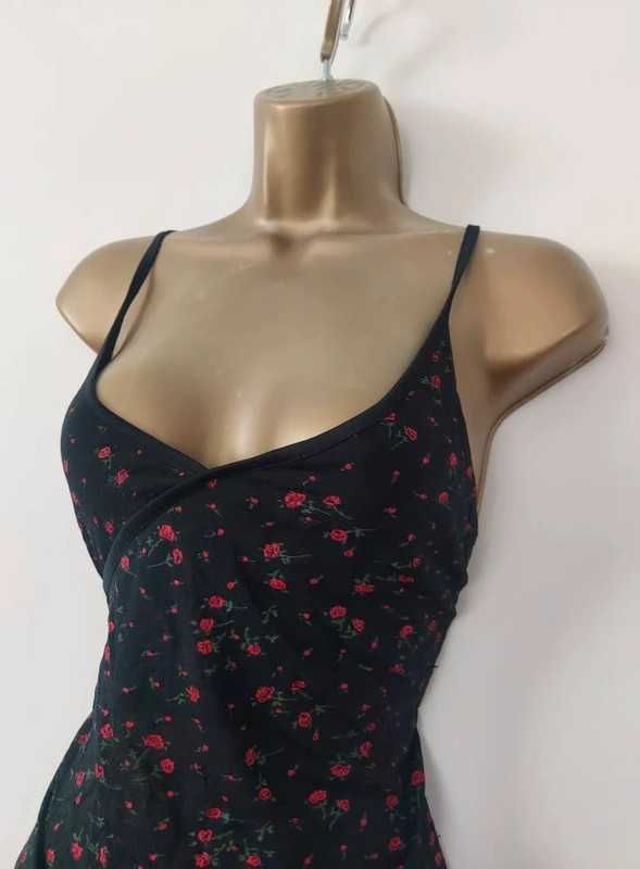 RED ROSE Vintage top z siateczki XL