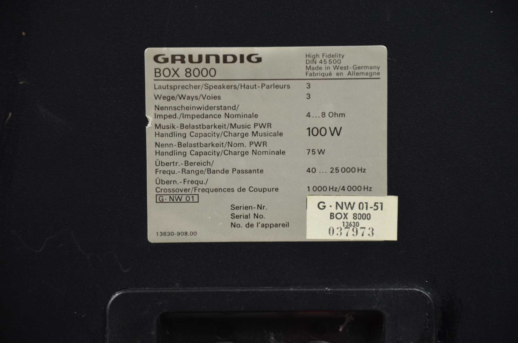 Kolumny GRUNDIG BOX-8000 Super dźwięj okazja Oryginał