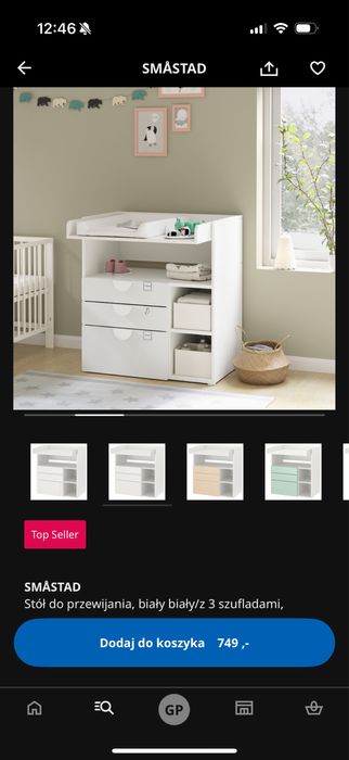 Stol do przewijania SMASTAD IKEA