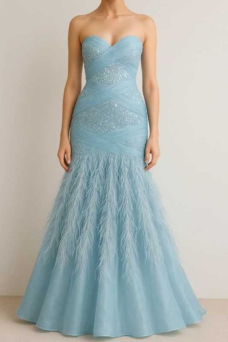 Sukienka syrenka bez ramion Tiffany Designs