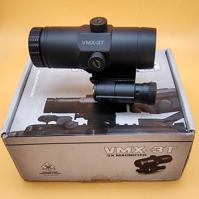 Комплект для АК: планка + приціл Vortex Crossfire + магніфайер VMX-3T