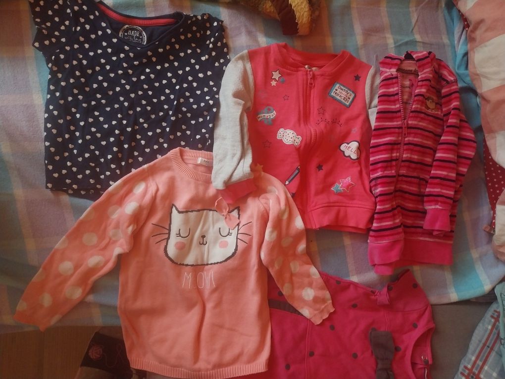 Paka ciuszków paczka ubranek dziewczęcych r.92 (28-24m.)