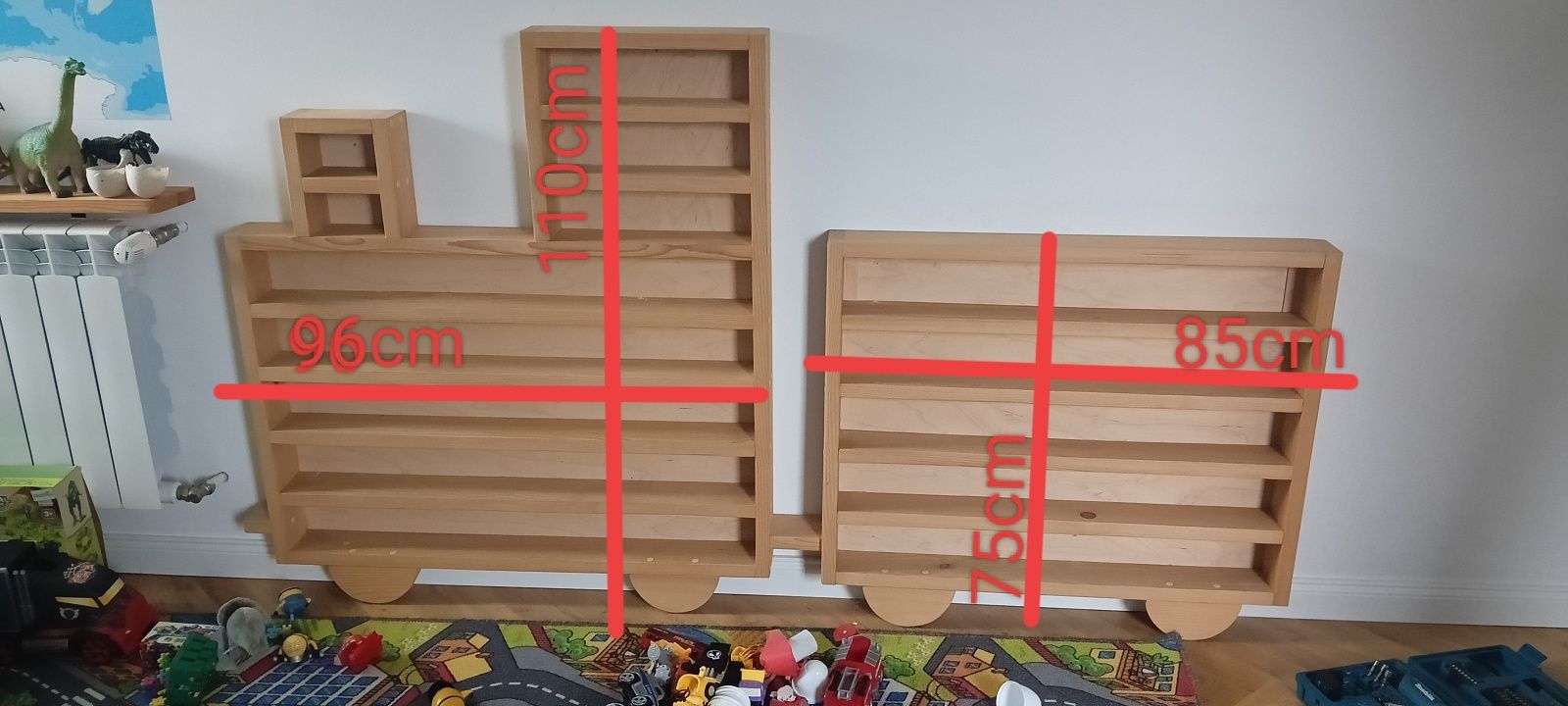 Półka na autka pociąg