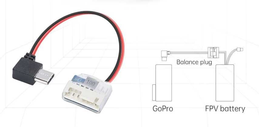 Type C to 5V Balance Plug Power Cable Charging Cable