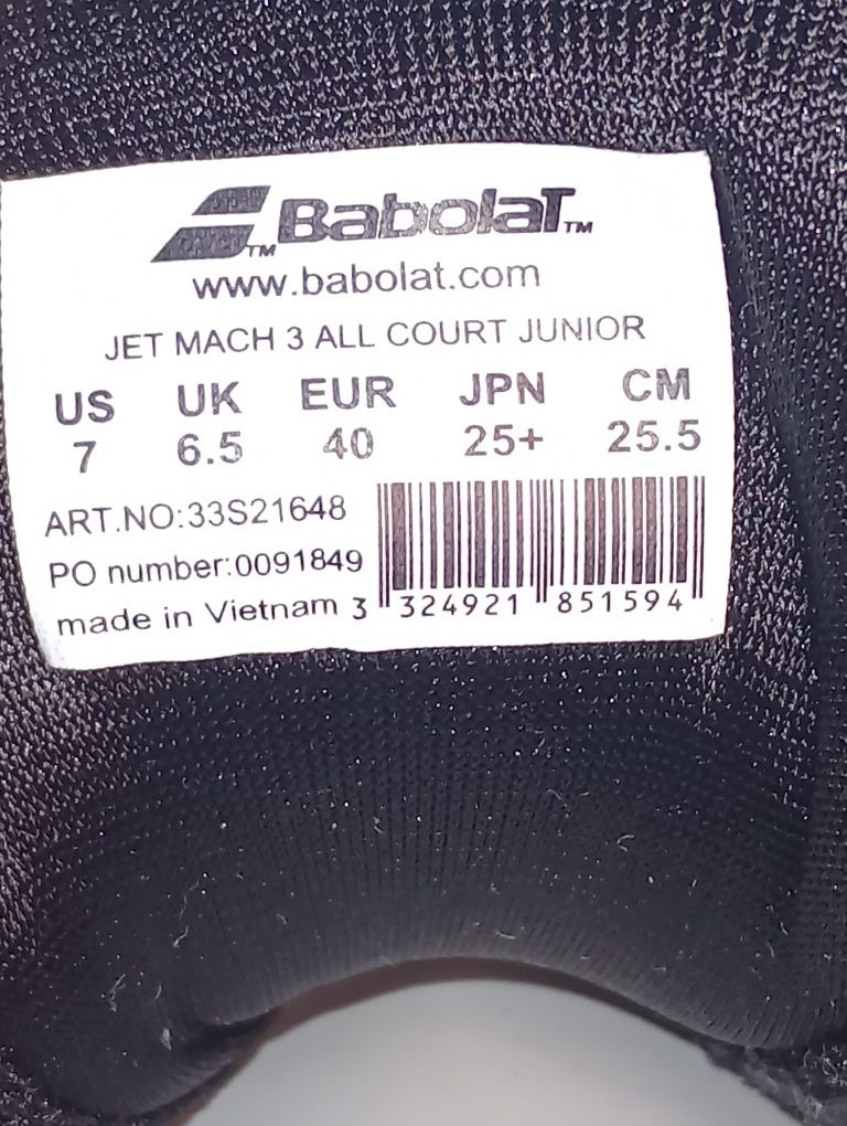 Buty do tenisa babolat jet mach 3 ac jr.
