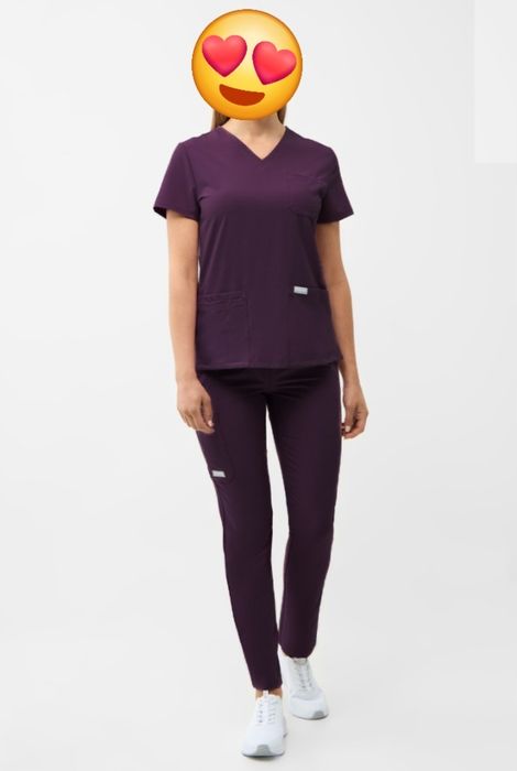 Zestaw set medyczny uniformix S nowy śliwkowy fioletowy