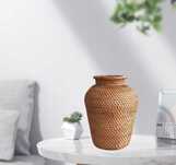 Wazon rattanowy nowoczesny Boho loft Nowy! Piękny!